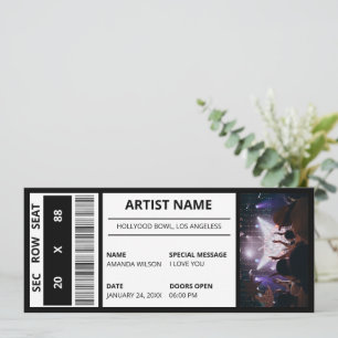 Custom Concert Ticket Gift Idea DIY Event Ticket Invitation