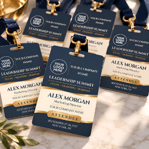 Custom Conference Badge Company Logo Event Pass ID Badge