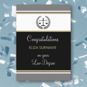 Custom, Congrats Law degree Graduation card