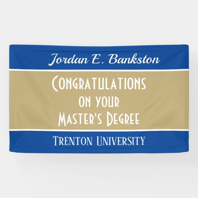 Custom Congrats! Master's degree banner (Horizontal)