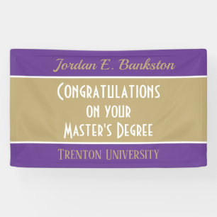 Custom Congrats! Master's degree banner