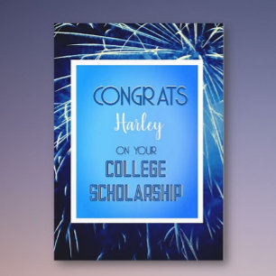 Custom Congrats on College Scholarship card!  Card