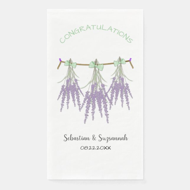 Custom Congratulations Dried Lavender Bundles  Napkin (Front)