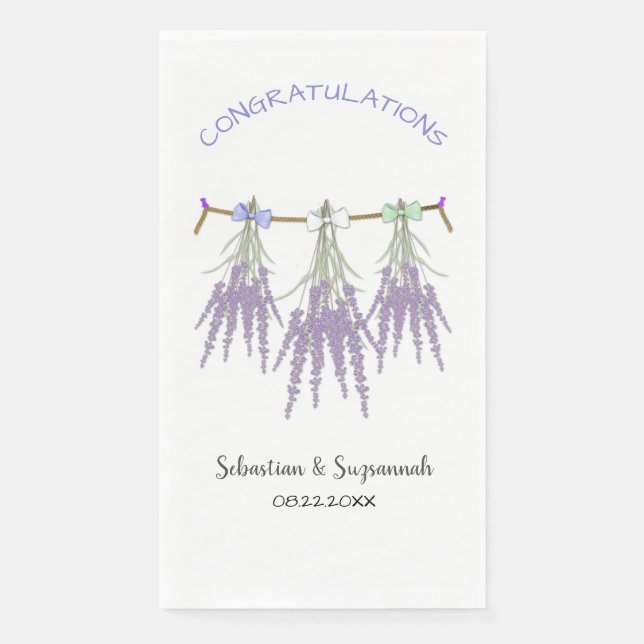 Custom Congratulations Dried Lavender Bundles  Pap Napkin (Front)