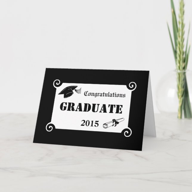 Custom Congratulations Graduate 2015 Greeting Card (Front)