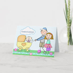 Custom Congratulations New Baby Greeting Card