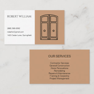 Custom Construction Remodeling Real Estate Design Business Card