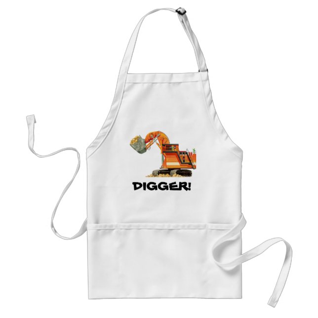 Custom Construction Truck Orange Digger Standard Apron (Front)