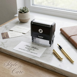 Custom Contact Details Business Style Self Inking Self-inking Stamp