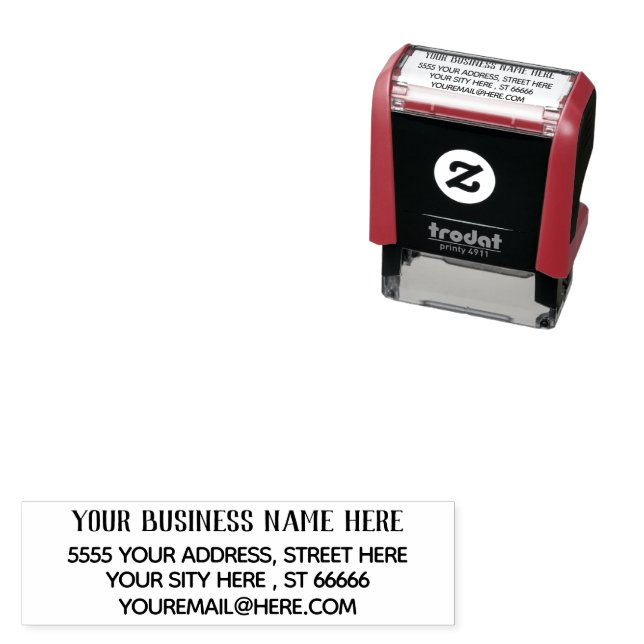 Custom Contact Info Address Self-inking Stamp (In Situ)