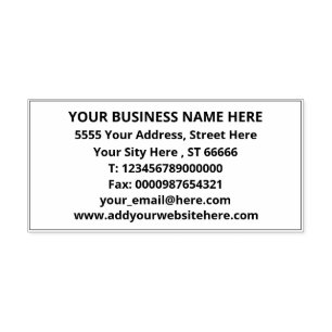 Custom Contact Information Address Stamp Template