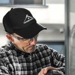 Custom Contractors Company Name Home Construction  Embroidered Hat<br><div class="desc">custom company name embroidery detail,  with embroidered modern silhouette house graphic,  comprised of a hammer and two nails.</div>