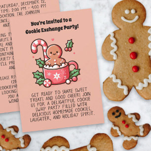 Custom Cookie Exchange Holiday Party Editable Invitation