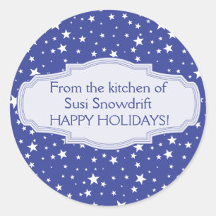 Custom Cookie Swap or Fudge Tin Holiday Stickers