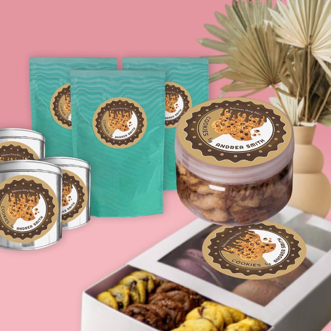 Custom Cookies Packaging Brand Professional Logo Classic Round Sticker (Creator Uploaded)