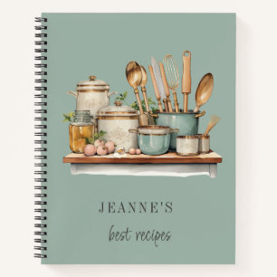 Custom Cook's Table Chef Baker Recipe Templates Notebook