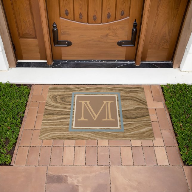Custom Cool Artistic Abstract Tree Bark Pattern Doormat (Outdoor)