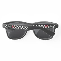 Custom Cool Black and White Chequered Flag Pattern