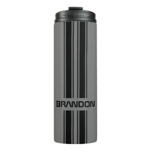 Custom Cool Classic Auto Race Sport Stripes Patter Thermal Tumbler