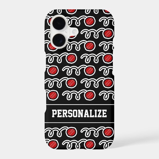 Custom cool cricket ball pattern sports design (Back)