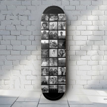 Custom Cool Instagram Photo Collage Skateboard