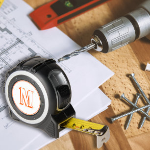 Custom Cool Orange Monogram Kids DIYers Crafters  1