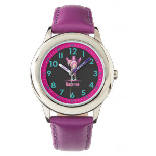 Custom Cool Pink Superstar Learn To Tell Time Watch