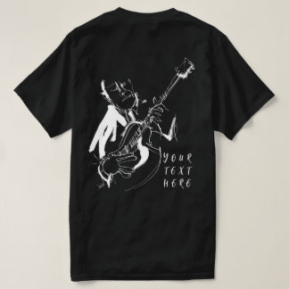 Custom Cool Retro Guitarist T-Shirt with Name