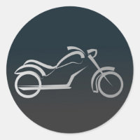 Custom Cool Silver Motorcycle Frame Black