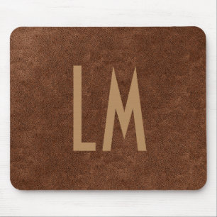 Custom Copper Look Add Initials Monogram Mouse Pad