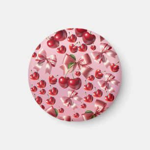 Custom Coquette Heart Bow Pattern Wrapping Paper Magnet