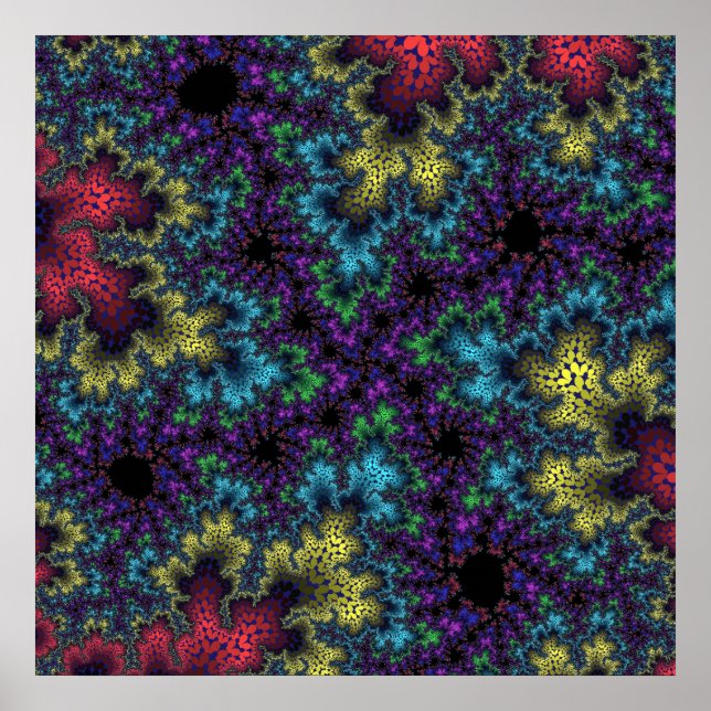 Custom Coral Rainbow Speckle Poster (Front)