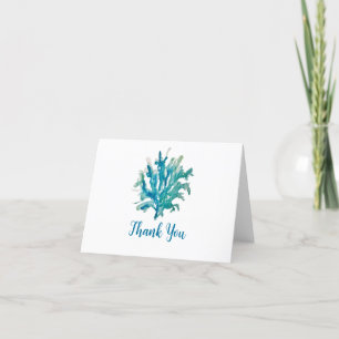 Custom Coral Reef Painting Thank You  Card