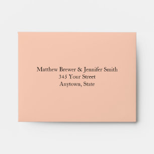 Custom Coral Wedding Envelopes w/ Printed Address