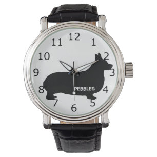 CUSTOM Corgi Dog Silhouette Watch