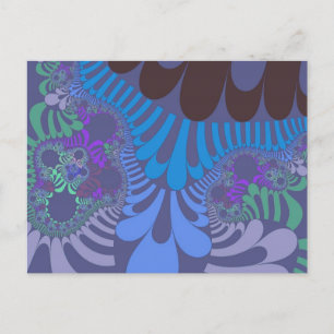 Custom Cornflower Blue Mod Postcard