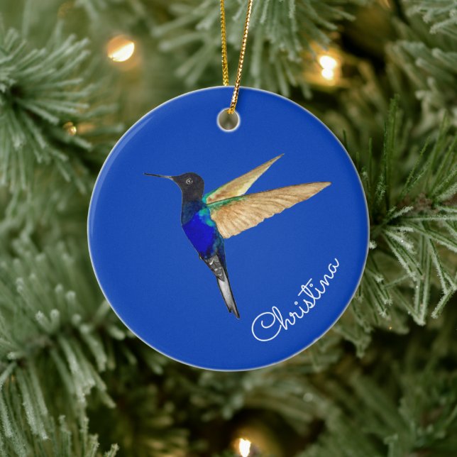Custom Coronet Hummingbird Ceramic Tree Decoration (Tree)