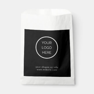 Custom Corporate Business Logo Black Paper Favor B Favour Bags