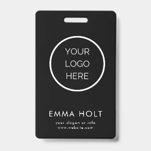 Custom Corporate Business Logo Employee Black Badg ID Badge