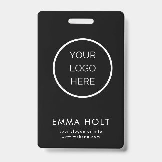Custom Corporate Business Logo Employee Black Badg ID Badge