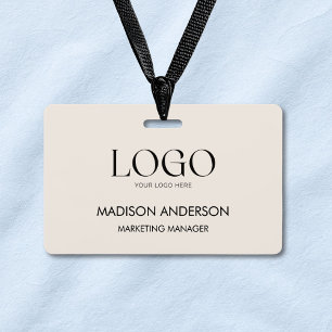 Custom Corporate Business Logo Modern ID ID Badge