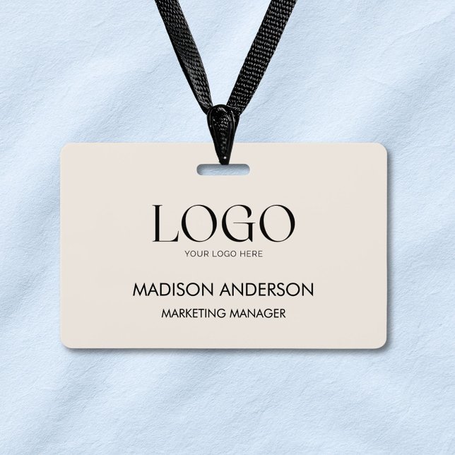 Custom Corporate Business Logo Modern ID ID Badge (In situ)