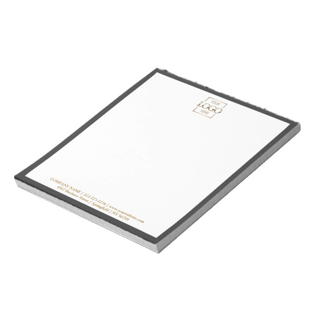 Custom Corporate Business Logo Modern Professional Notepad (Rotated)