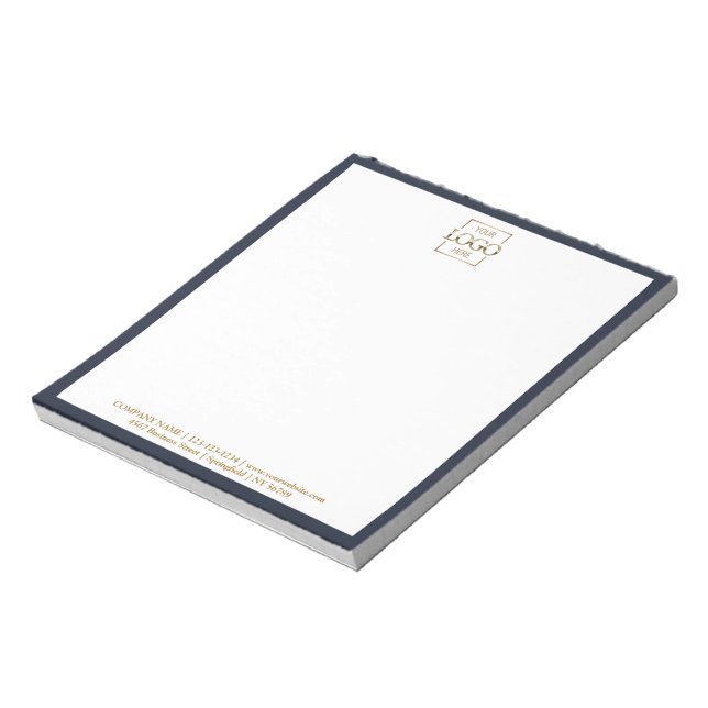 Custom Corporate Business Logo Modern Professional Notepad (Rotated)