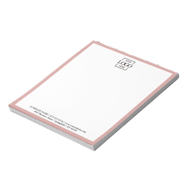 Custom Corporate Business Logo Modern Professional Notepad (Rotated)