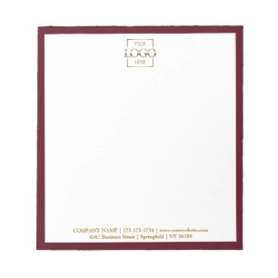 Custom Corporate Business Logo Modern Professional Notepad