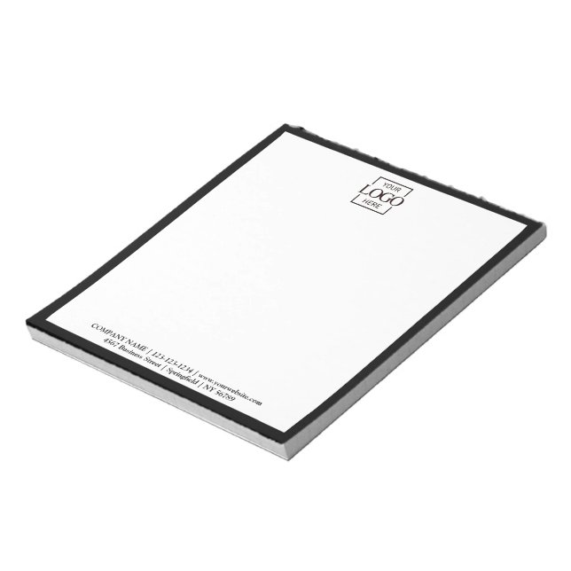 Custom Corporate Business Logo Modern Professional Notepad (Rotated)