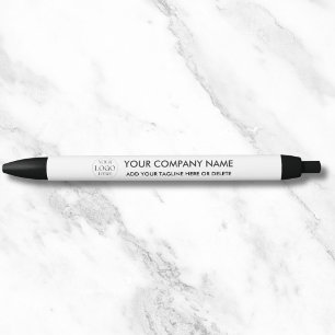 Custom Corporate Business Logo Simple Promotional Black Ink Pen