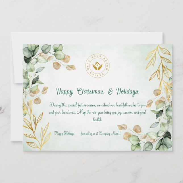 Custom Corporate Christmas Greeting Card 2025 (Front)