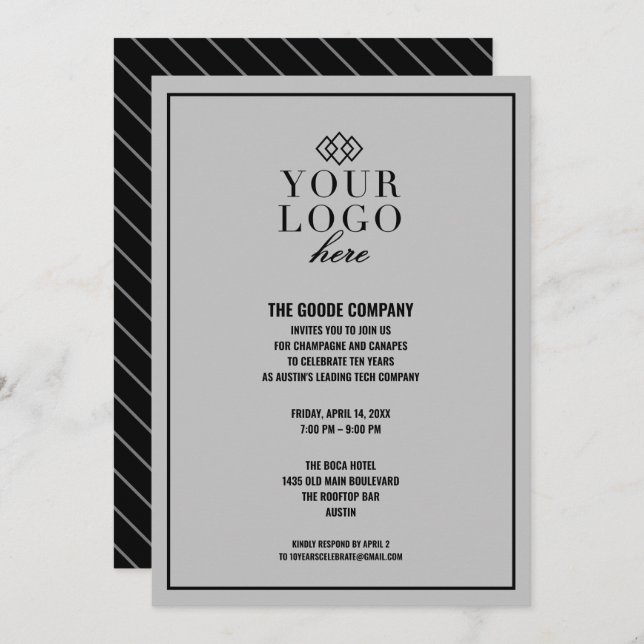 Custom Corporate Company Event | Party Invitation (Front/Back)